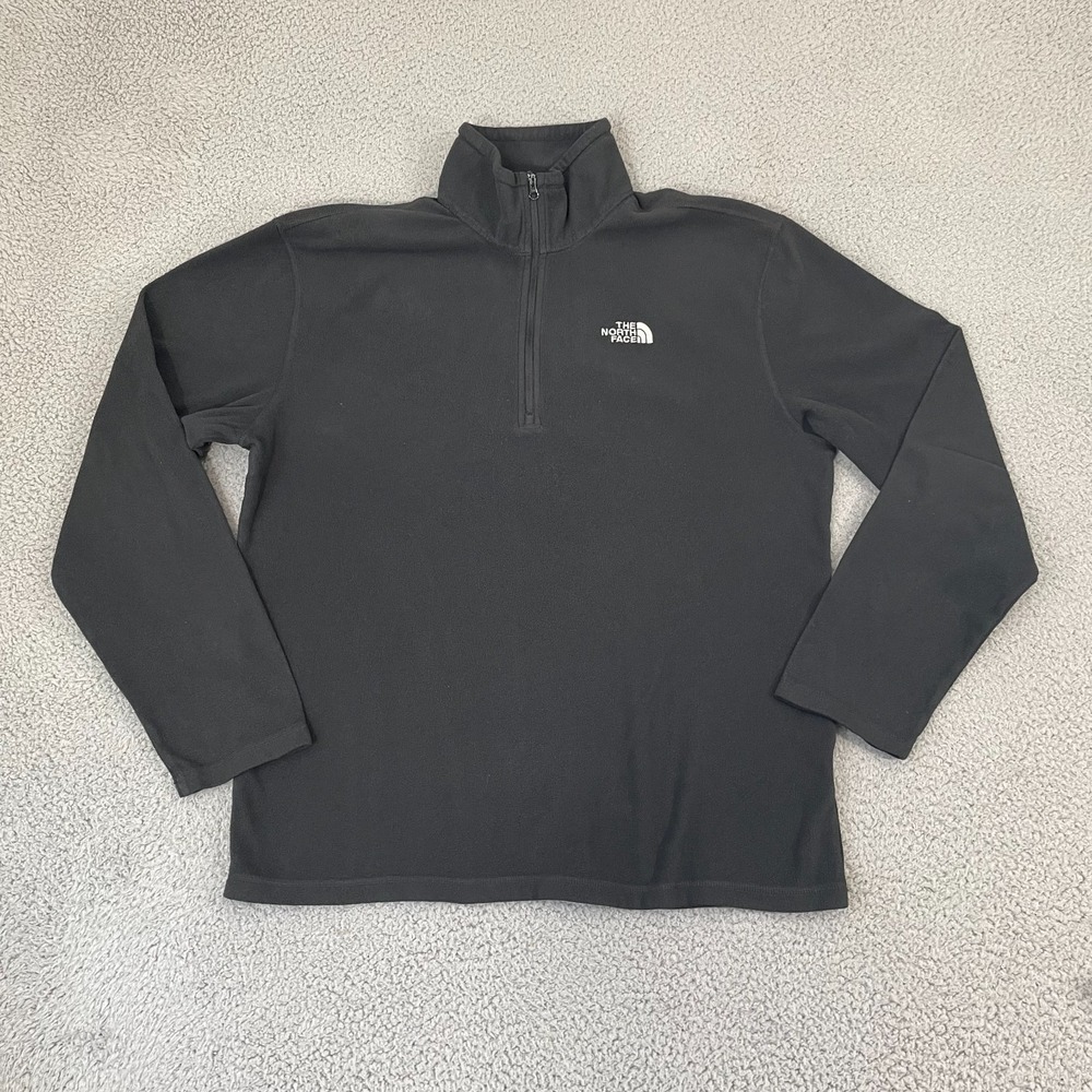 The North Face 1/4 Zip Fleece Men M Black Gorpcore Outdoor Pullover